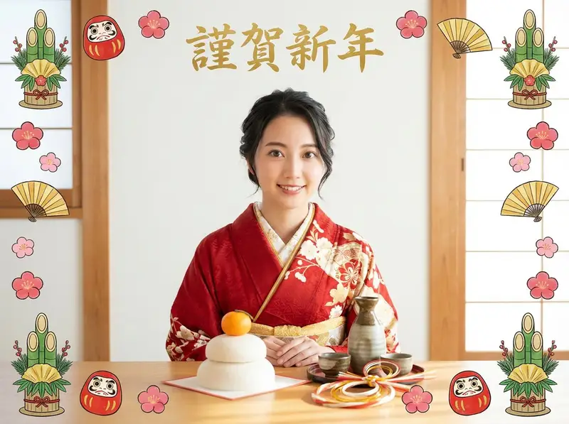 Preview of New Year's Portrait Photo Prompt for Nano Banana Pro