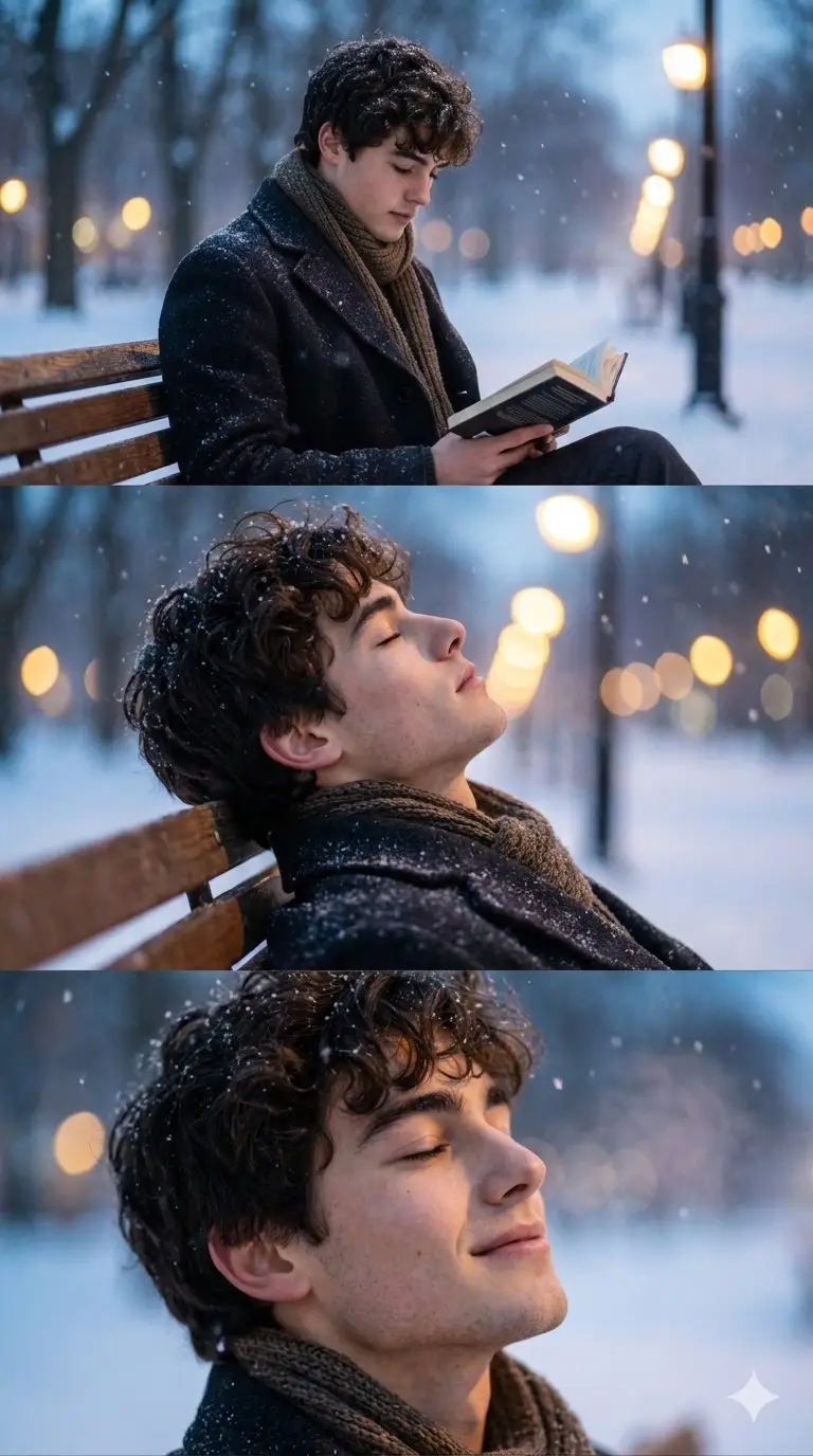 پیش‌نمایش Cinematic Winter Photo Shoot Sequence (3 Frames)