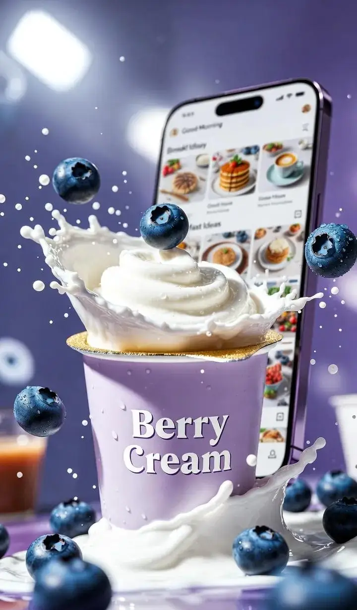 Preview of Ultra-Realistic Blueberry Yogurt Splash Commercial