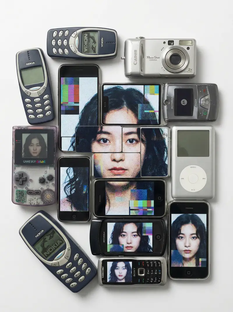 Preview of Y2K Tech Collage Portrait