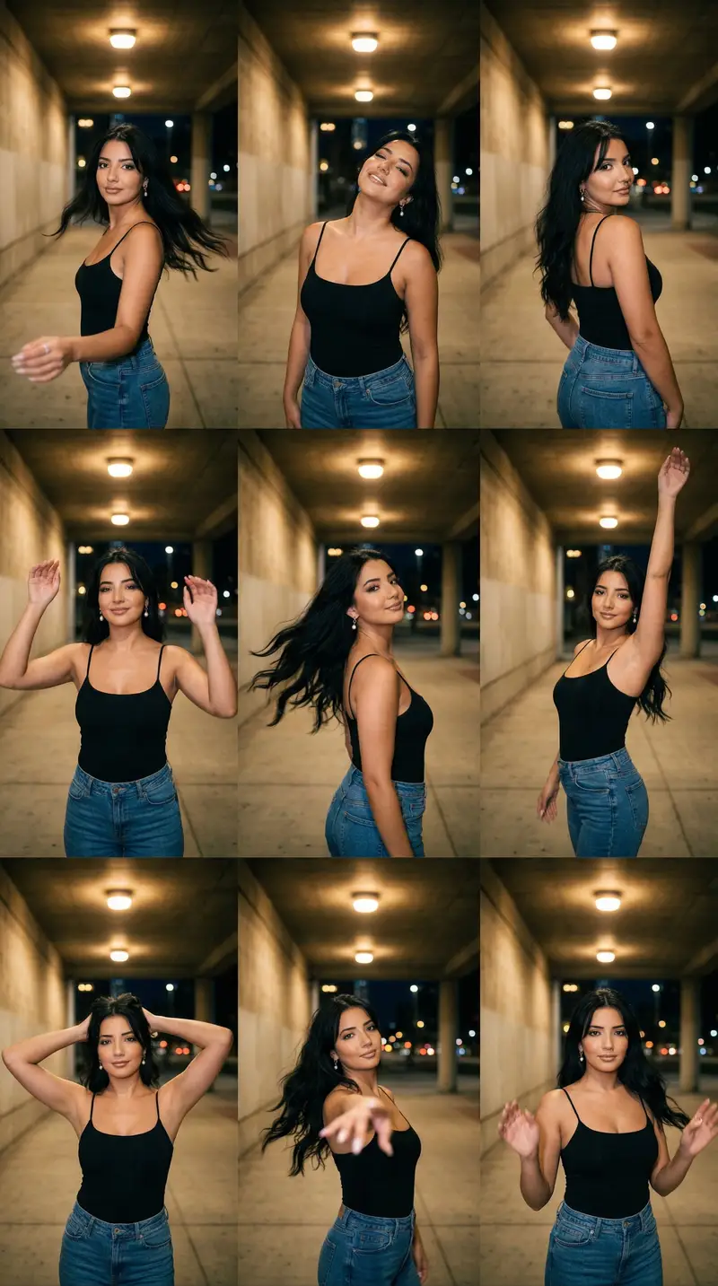 Preview of Urban Underpass Motion Portrait Series 3x3 Grid