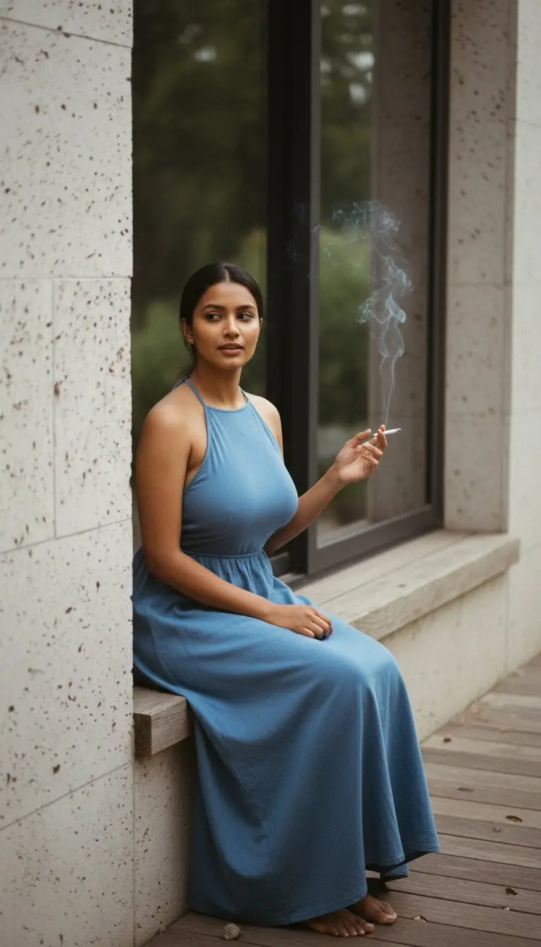 Preview of Ultra Photoreal Editorial Portrait of a Woman with Cigarette