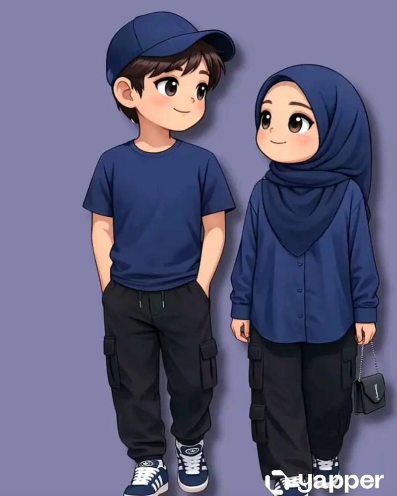 Preview of Anime Couple Vector Illustration