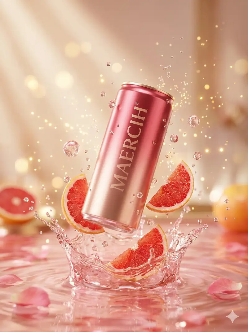 Preview of Luxury Commercial Shot of Floating Grapefruit Sparkling Can