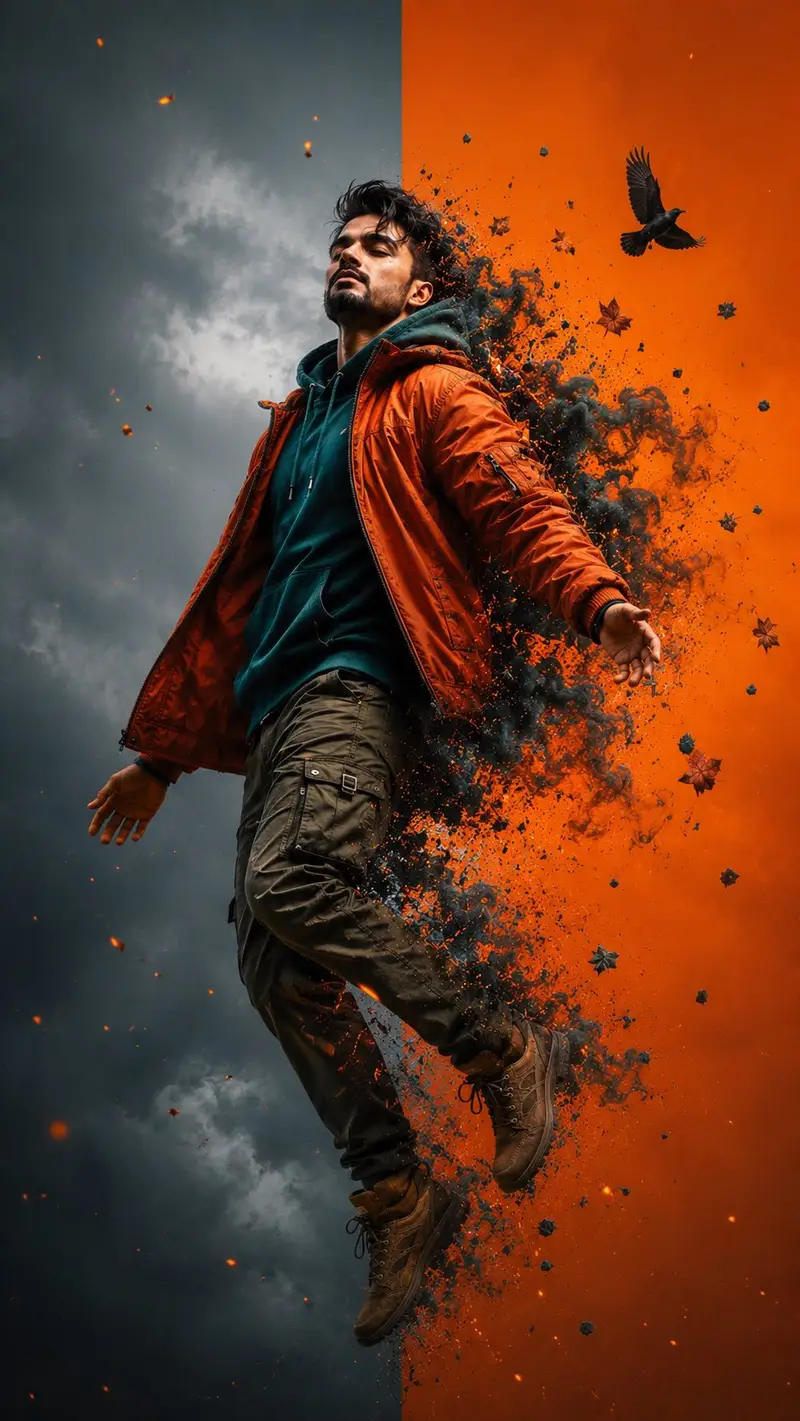 پیش‌نمایش پرتره سینمایی تحول با حالت معلق در هوا