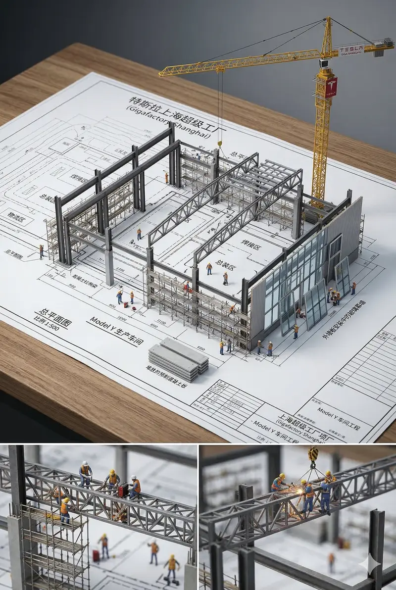 Preview of 3D Miniature Architectural Blueprint
