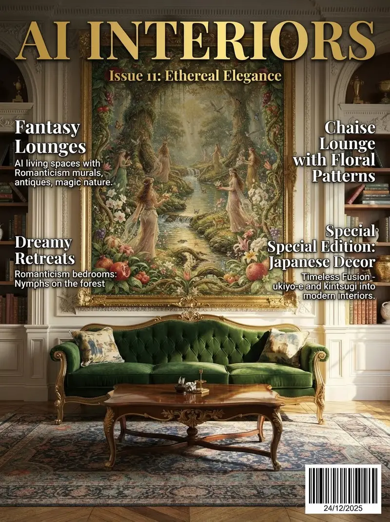 Preview of Magazine Cover Mockup for AI Interiors