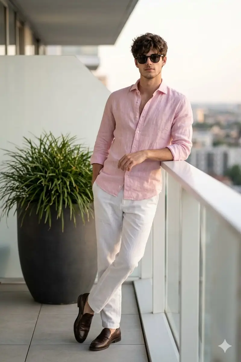 Preview of Cinematic Portrait of a Man on a Luxury Balcony