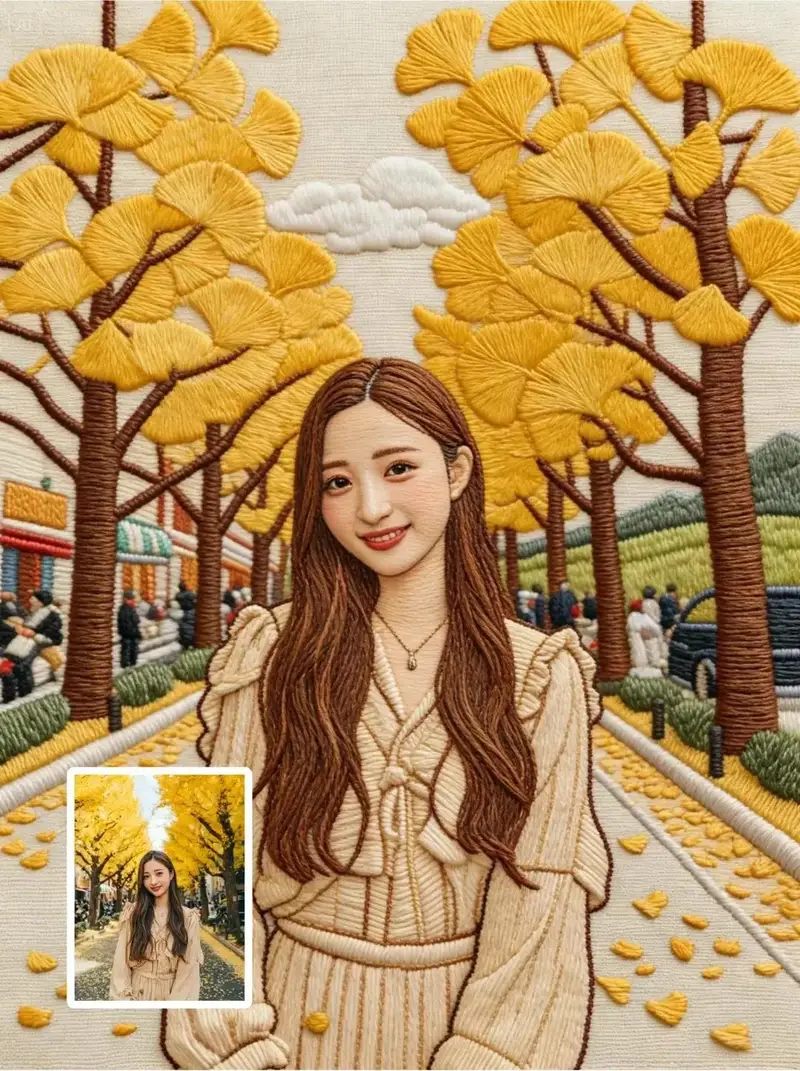 Preview of Hyper-Detailed Hand Embroidery Portrait Prompt