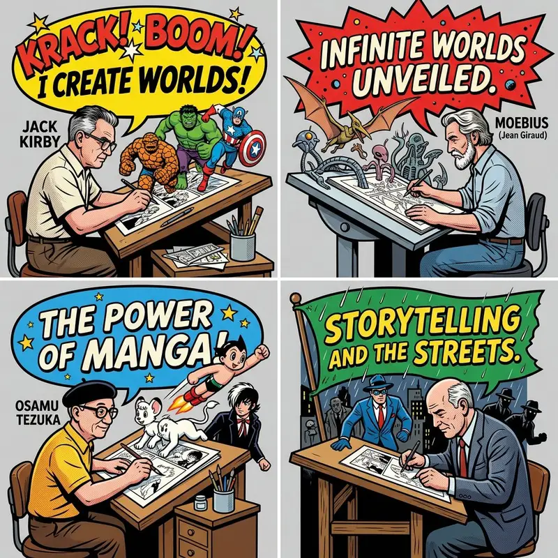 Preview of Pop-Art Comic Artist Diorama Prompt for Nano Banana Pro