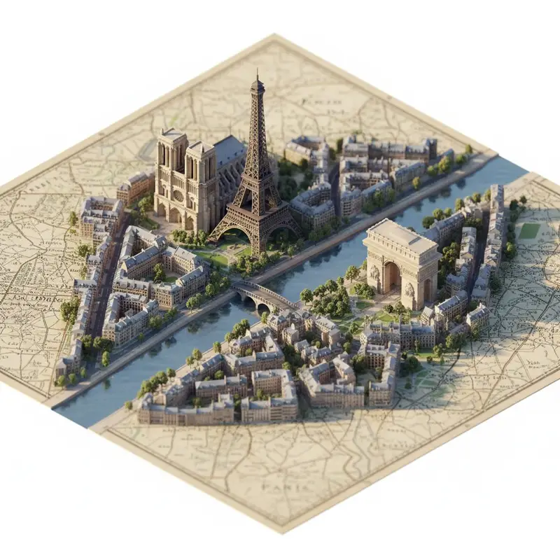 Preview of Photorealistic Diorama Isometric Map Prompt