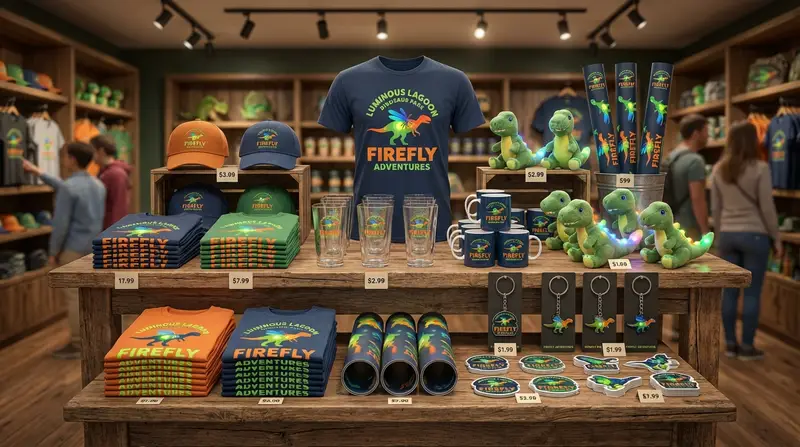پیش‌نمایش Dinosaur Park Gift Shop Merchandise Display