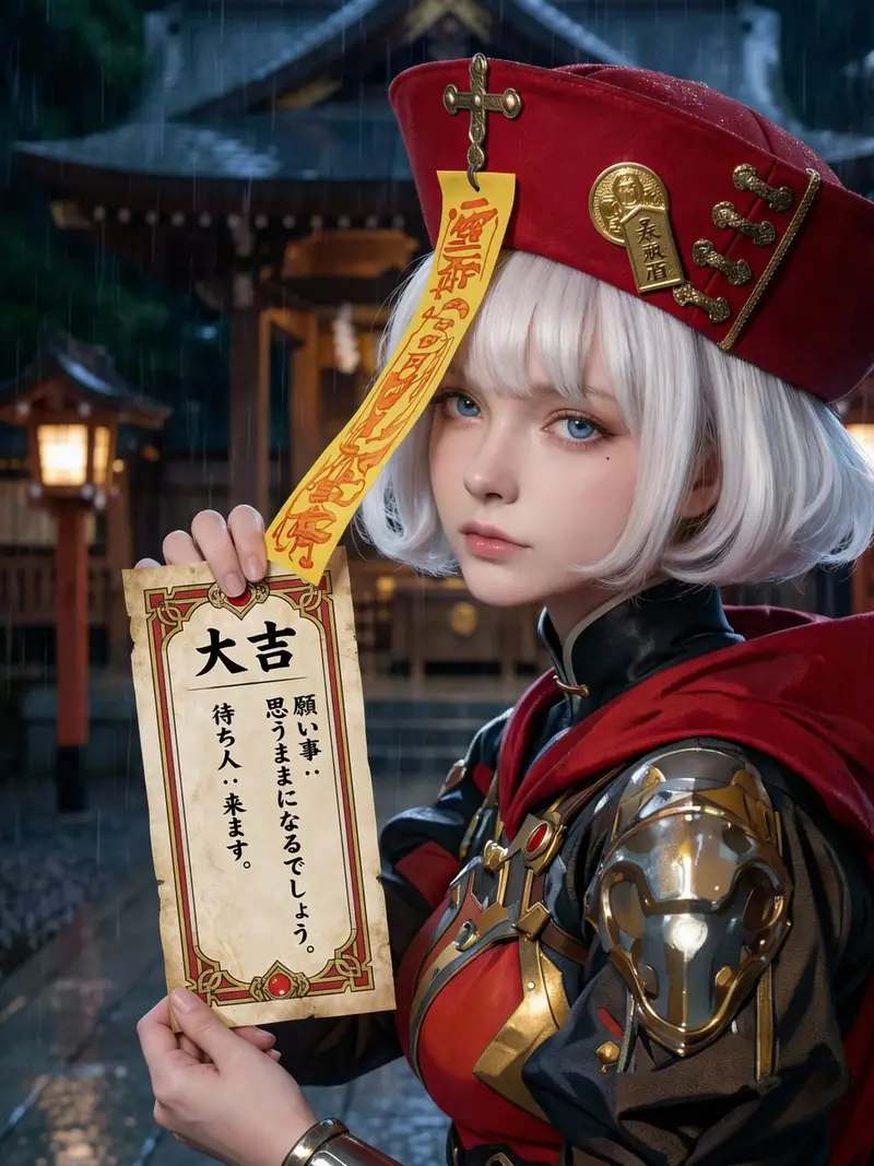 Preview of Photorealistic Omikuji (Fortune Slip) Design