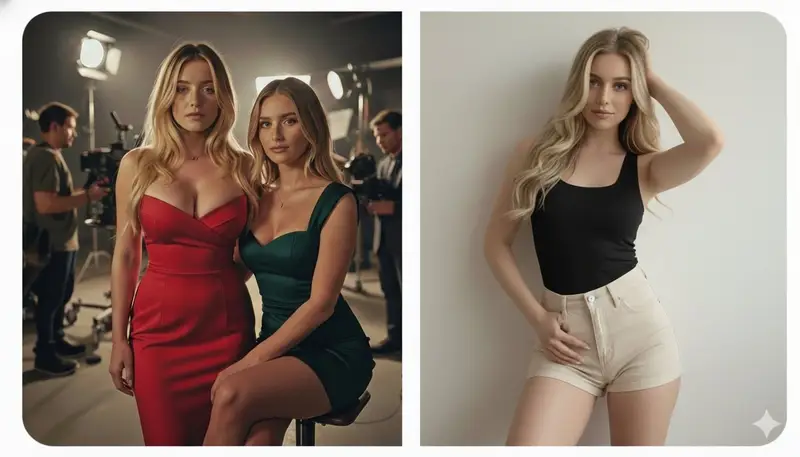 Preview of Professional Studio Photoshoot Prompt (Sydney Sweeney Inspired)