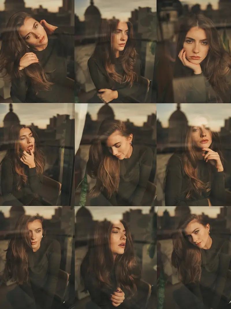 Preview of Cinematic Portrait Series by Window at Golden Hour