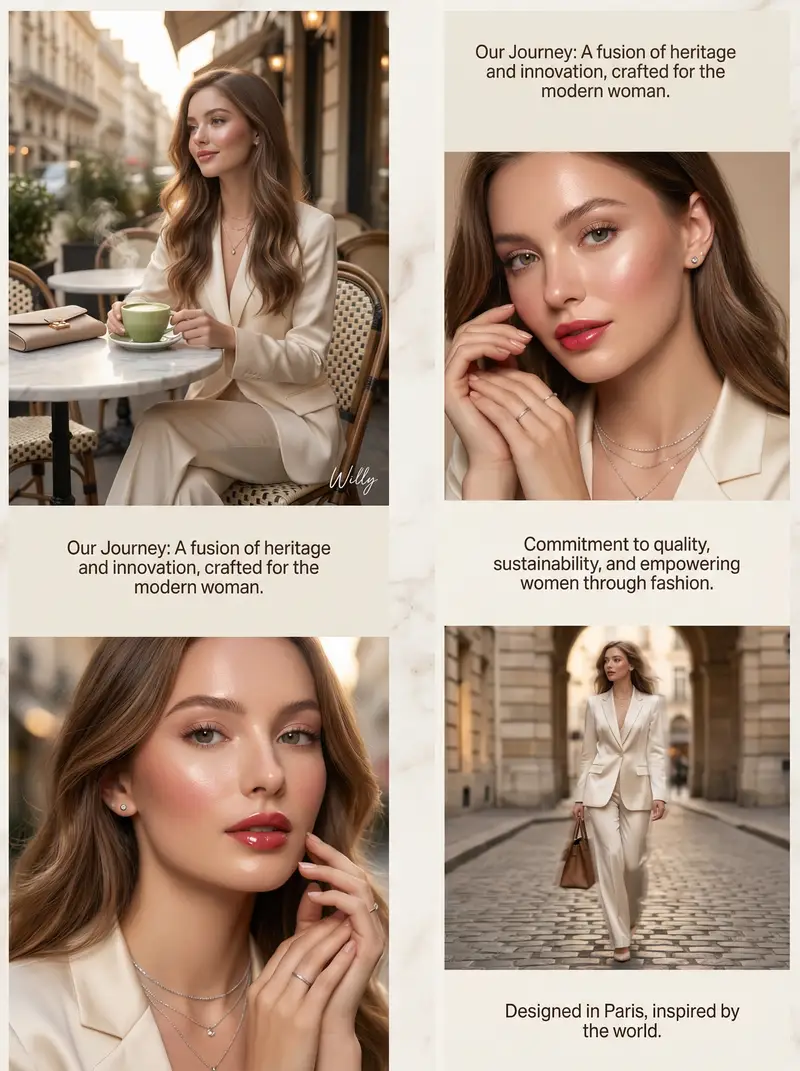 پیش‌نمایش Luxury Brand About Page Storytelling Layout