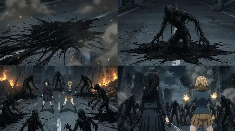 Preview of 2000s OVA Style High School Girl Monster Hunt
