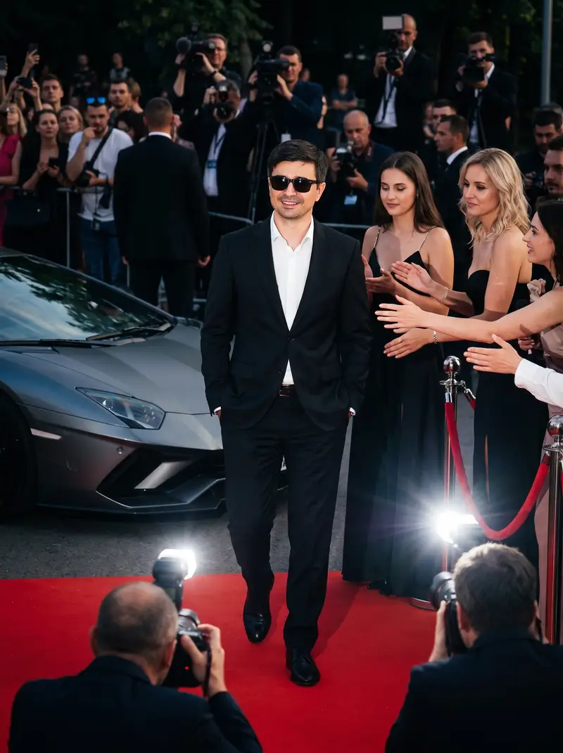 Preview of Celebrity Red Carpet Cinematic Portrait