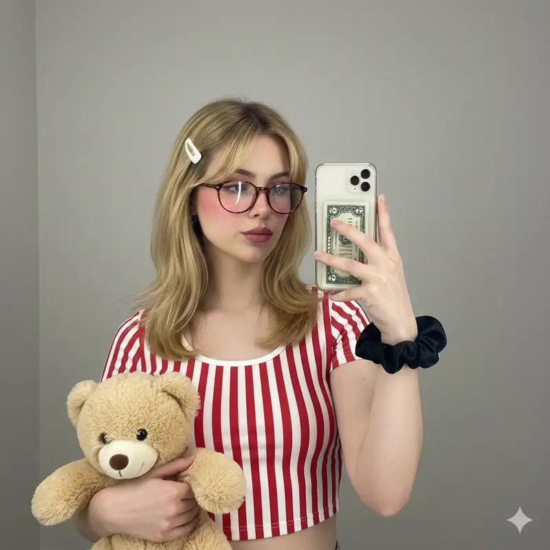 Preview of Coquette Aesthetic Mirror Selfie