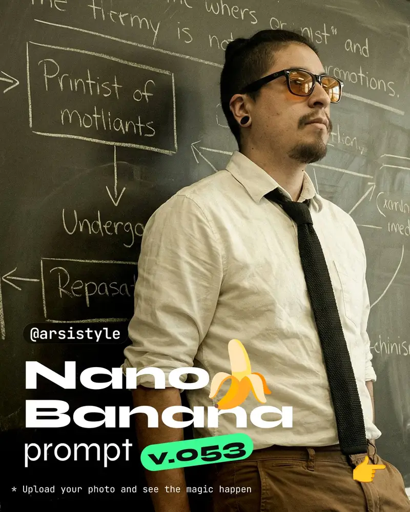 Preview of Cinematic Medium Shot with Chalkboard Background Prompt