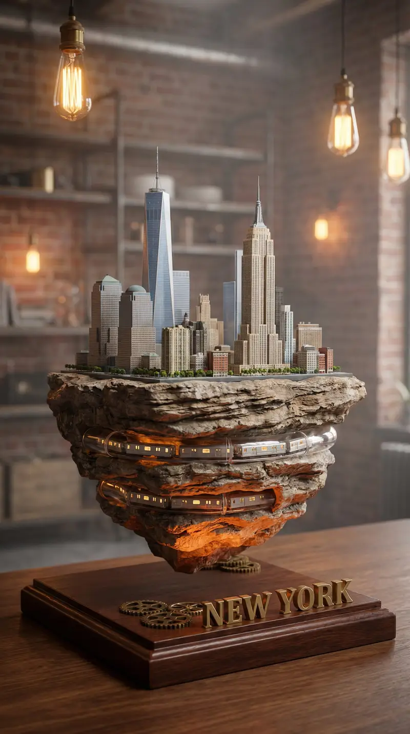 Preview of Ultra-Realistic Macro Miniature City Prompt
