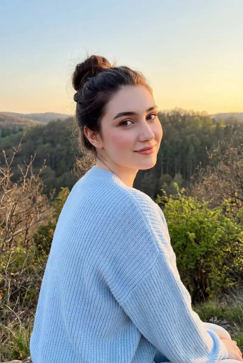 Preview of Cinematic Golden Hour Portrait on a Hillside