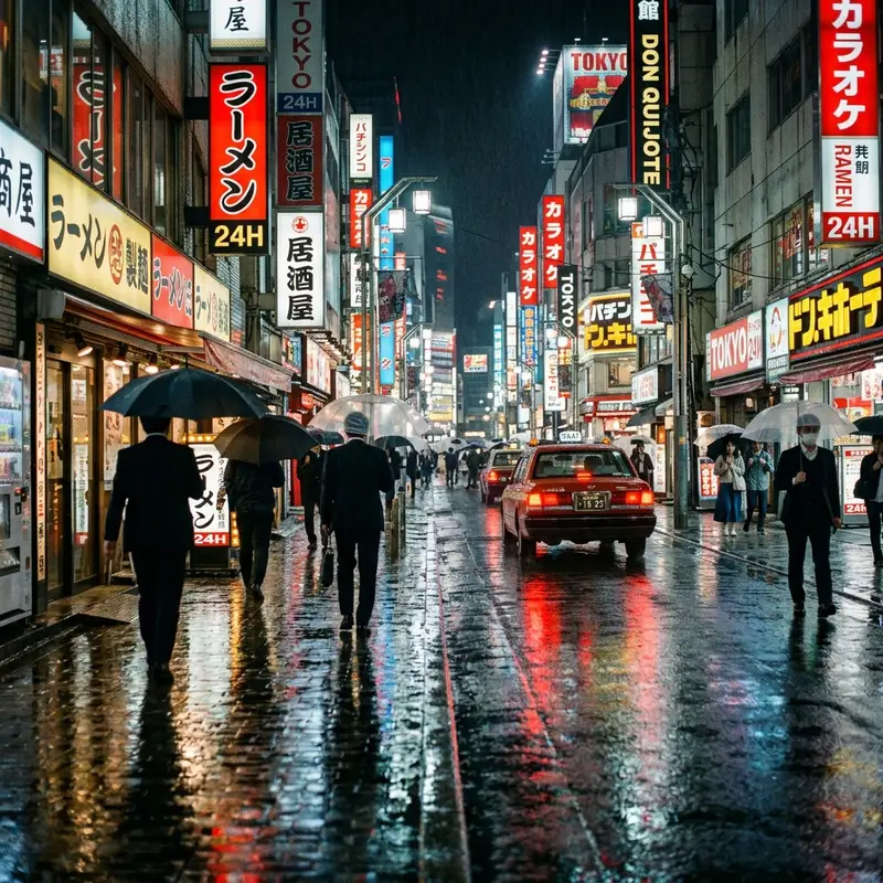 Preview of Cinematic Tokyo Street at Night
