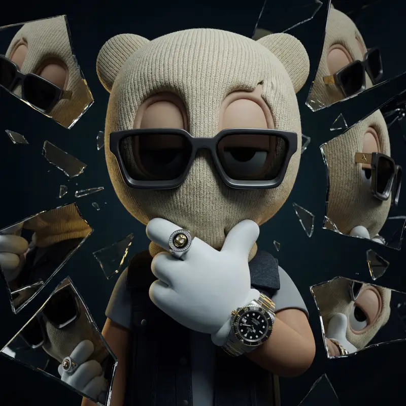 Preview of Ultra-realistic Cinematic Portrait with Shattered Glass and Luxury Accessories