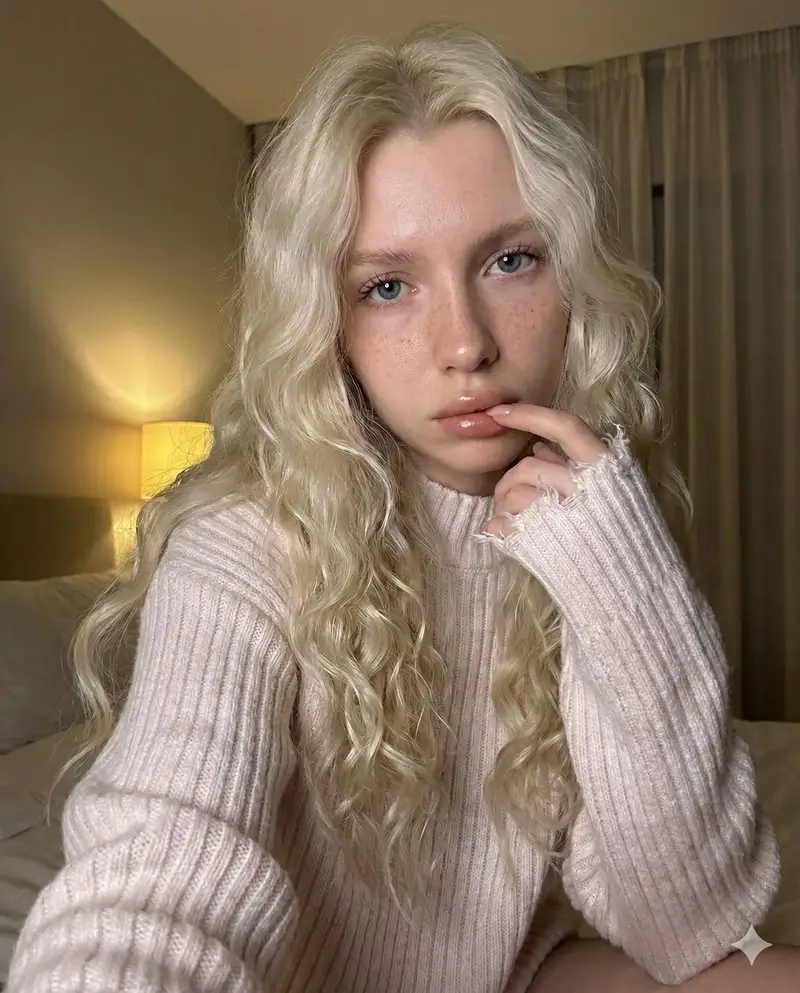 Preview of Intimate Low-Light Bedroom Selfie Portrait