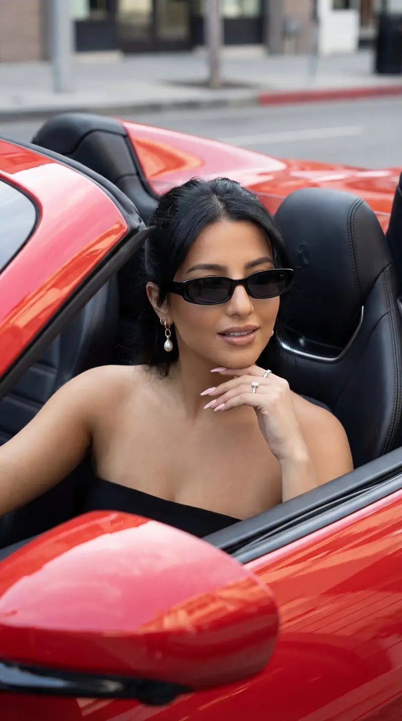 پیش‌نمایش Luxury Car Editorial Portrait (Identity Lock)