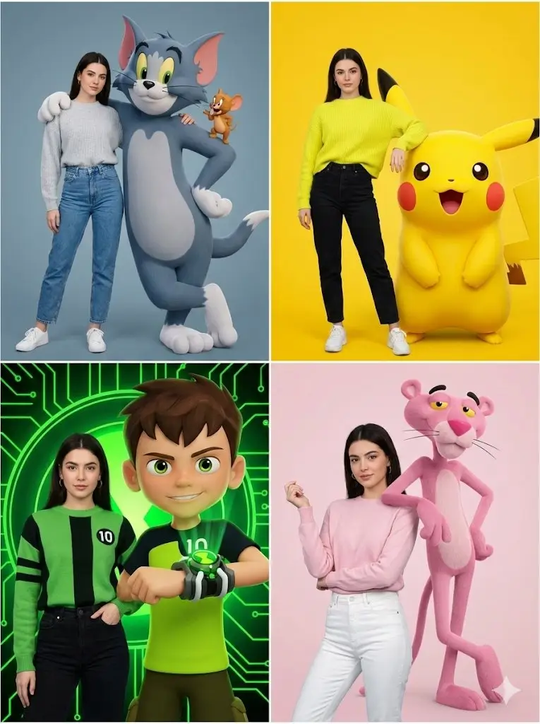 Preview of Hyper-realistic Childhood Cartoon Fashion Shoot