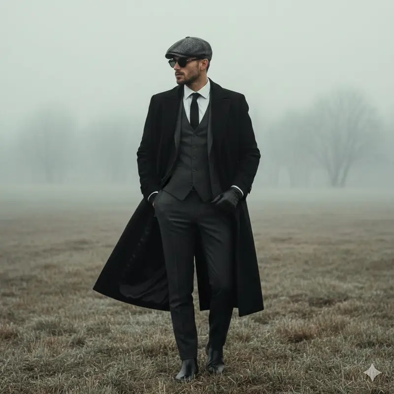 Preview of Cinematic Fashion Portrait in Fog Prompt