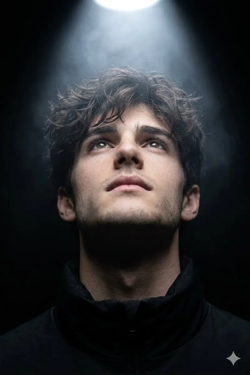 Preview of Hyper-realistic cinematic close-up portrait with dramatic lighting