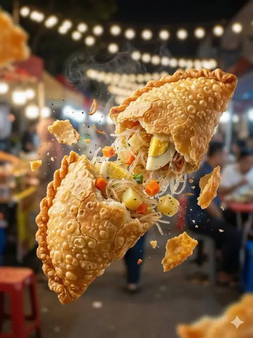 پیش‌نمایش Ultra-Realistic Fried Snack Explosion Food Photography Prompt