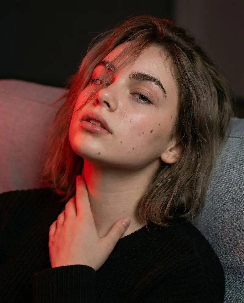 Preview of Cinematic Portrait with Identity Lock and Red Lighting
