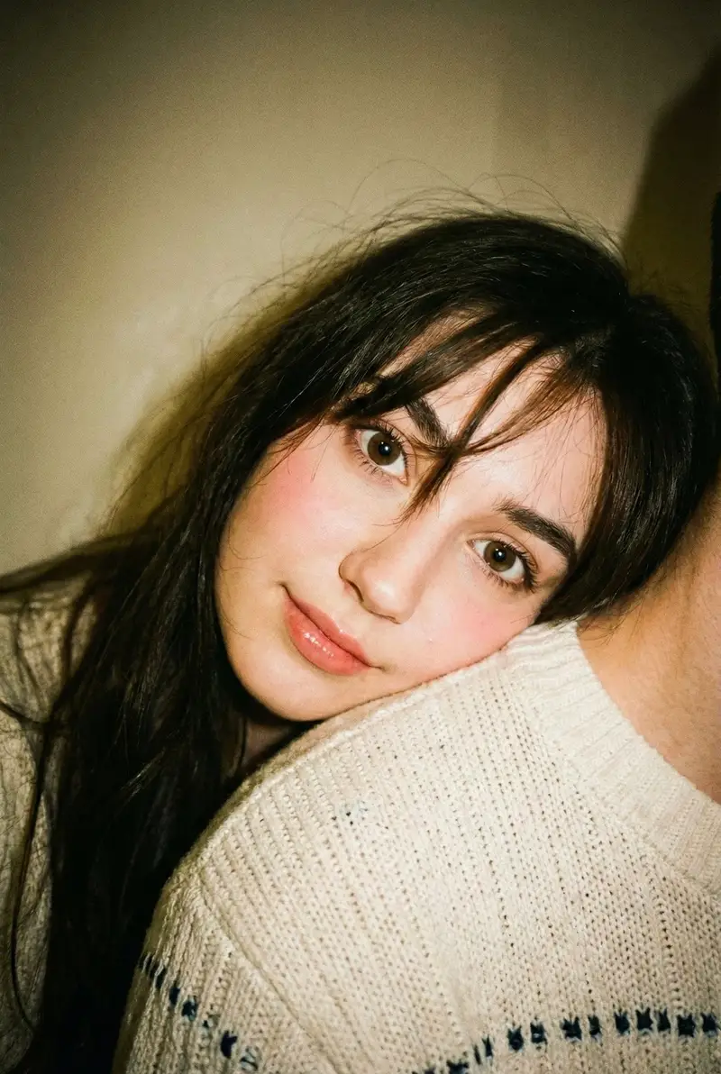 Preview of Disposable Camera Aesthetic Portrait with Intimate Pose