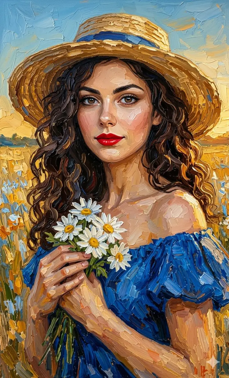 پیش‌نمایش Impasto Oil Painting Portrait