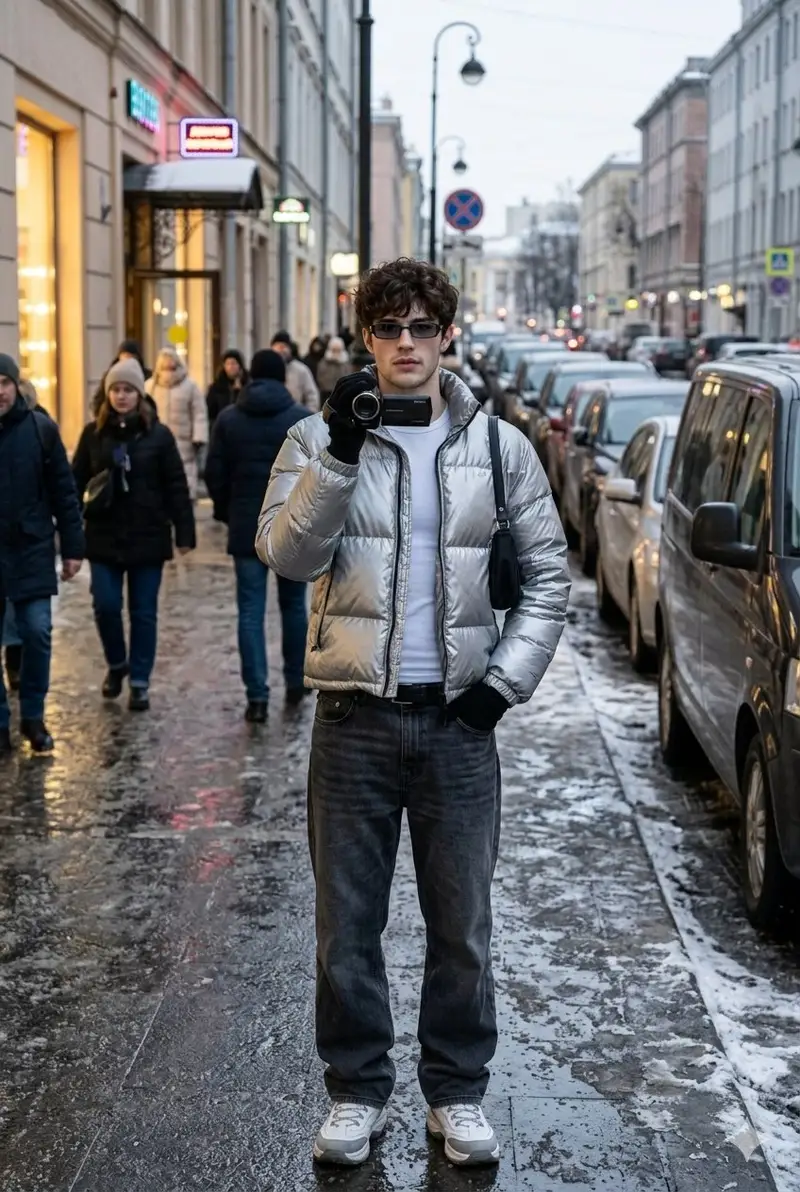 Preview of Ultra-Realistic Winter Street Photoshoot
