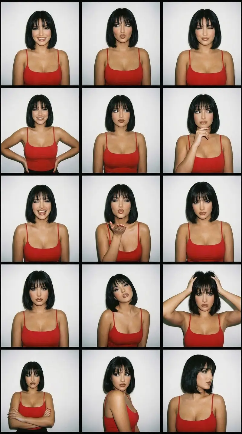 Preview of 2000s Photobooth Contact Sheet Grid Prompt · 3