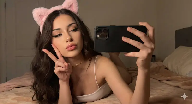 Preview of Seductive Catgirl Selfie Portrait Prompt
