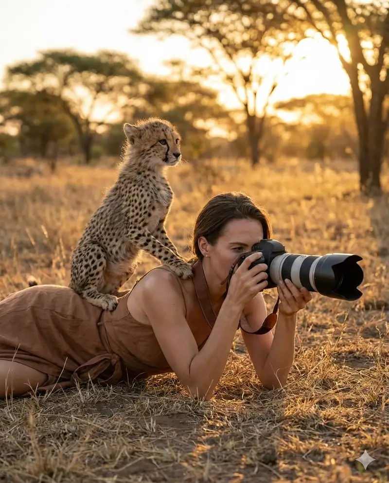 Preview of Ultra-Realistic Wildlife Photography with Cheetah Cub