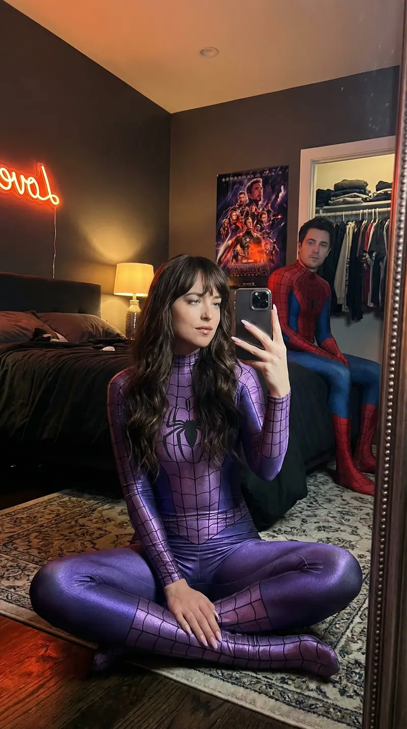 پیش‌نمایش IG-Baddie Spider-Man Cosplay Mirror Selfie