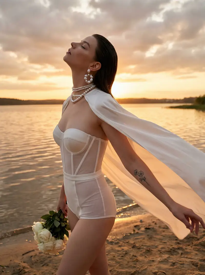پیش‌نمایش Avant-Garde Bridal Editorial Prompt for Nano Banana Pro