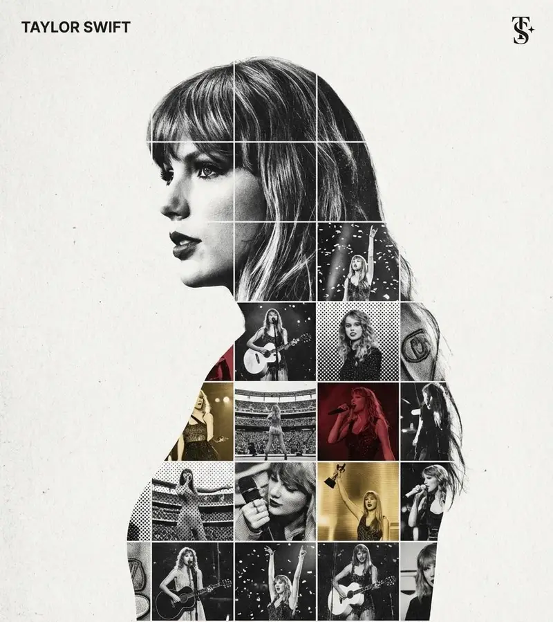 پیش‌نمایش Gallery-Quality Tribute Poster with Textured Photo Mosaic Silhouette