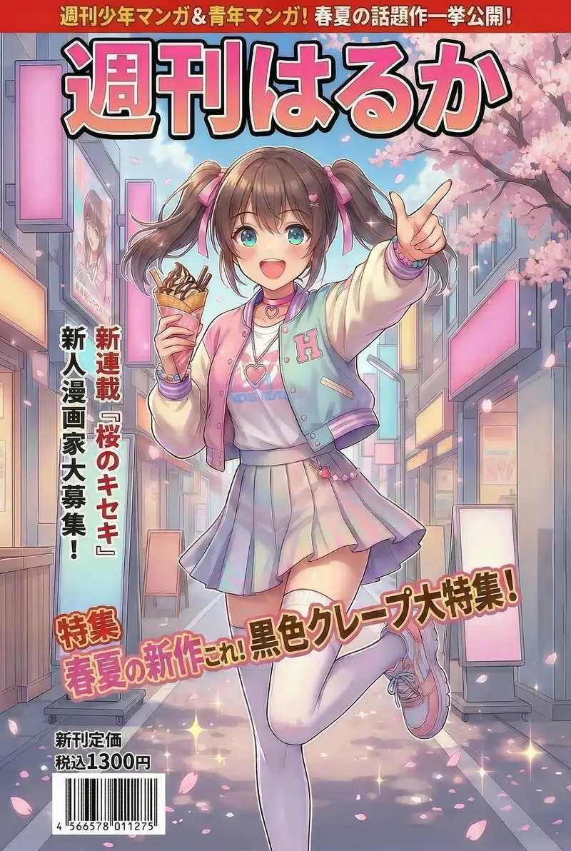 Preview of Manga Magazine Cover Prompt for Nano Banana Pro