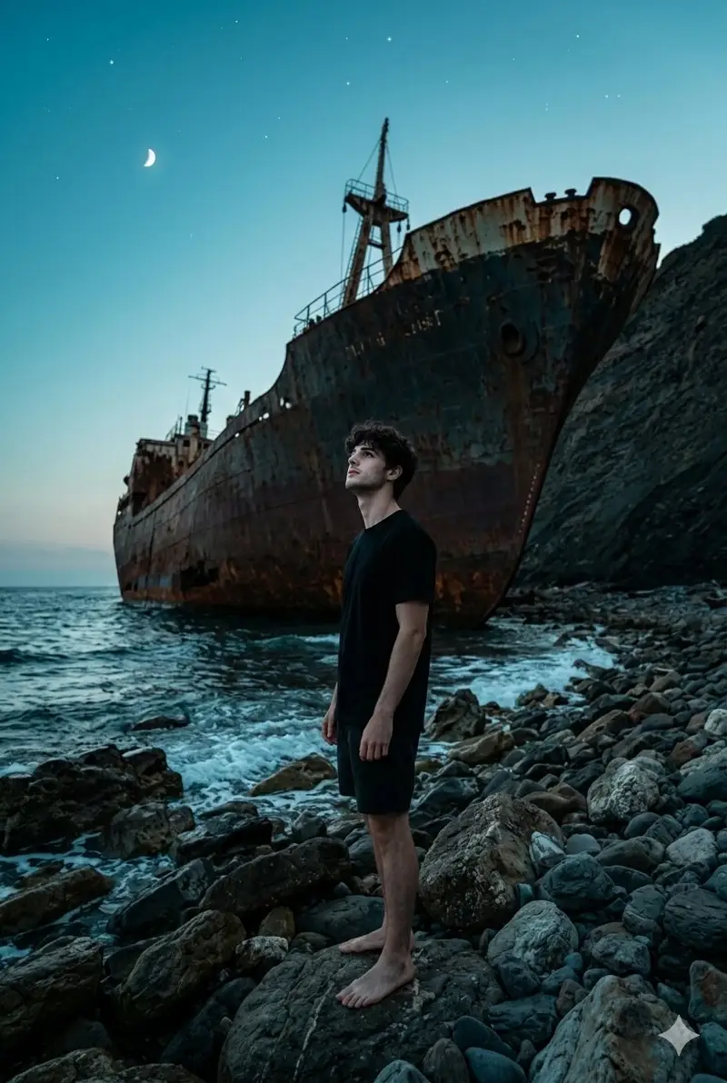 پیش‌نمایش Shipwreck Twilight Scene