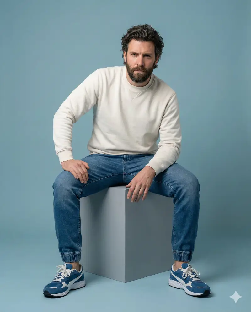 Preview of Minimalist Studio Portrait of a Man