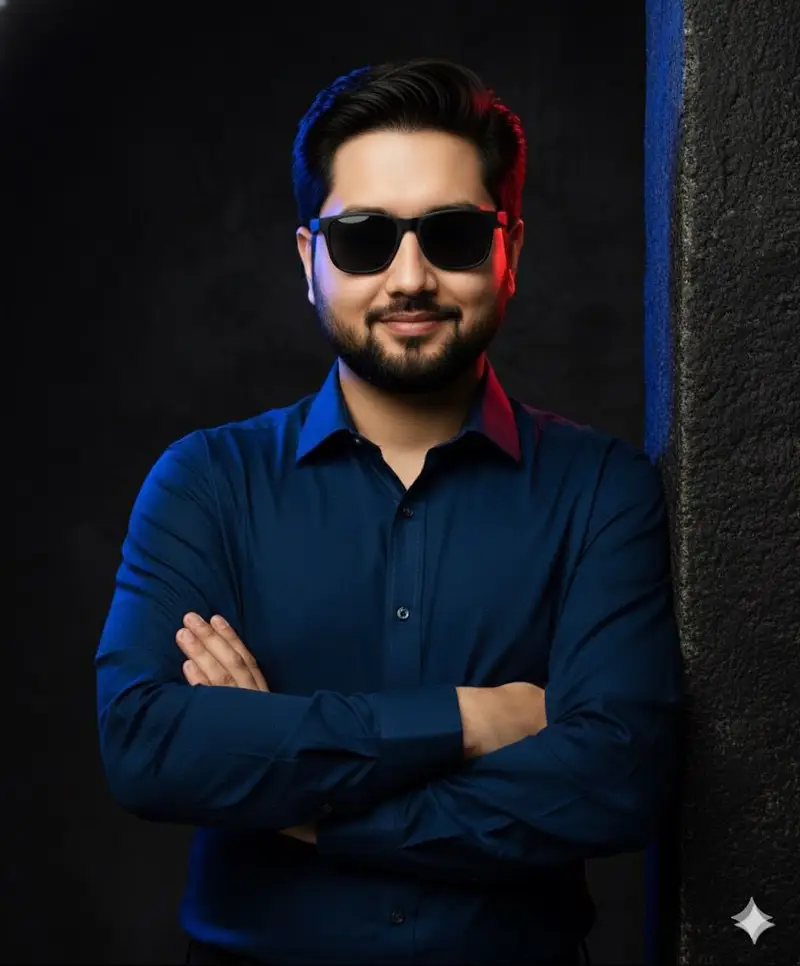 Preview of Cinematic studio portrait with moody lighting