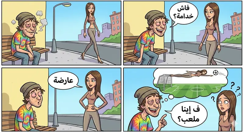 پیش‌نمایش کارتون داستانی برای یک جوک عربی مراکشی