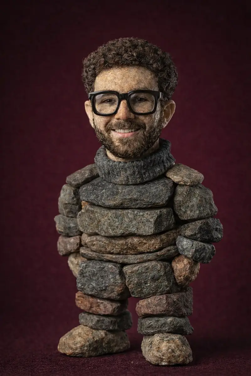 Preview of Handcrafted Stone Figurine Transformation Prompt